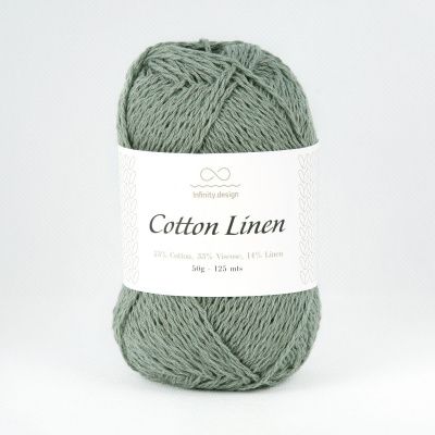 Infinity Design Cotton Linen (8561 DUSTY GREEN) 53% хлопок, 33% вискоза, 14%  лен 50 гр/125 м